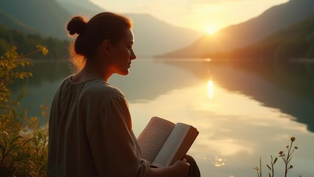 Woman enjoying nature, unplugged from devices, representing digital detox